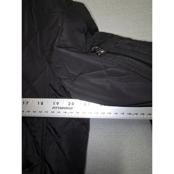 Calvin Klein Men's Quilted Bomber Jacket Black Full Zip Size Medium Casual - Picture 8 of 8